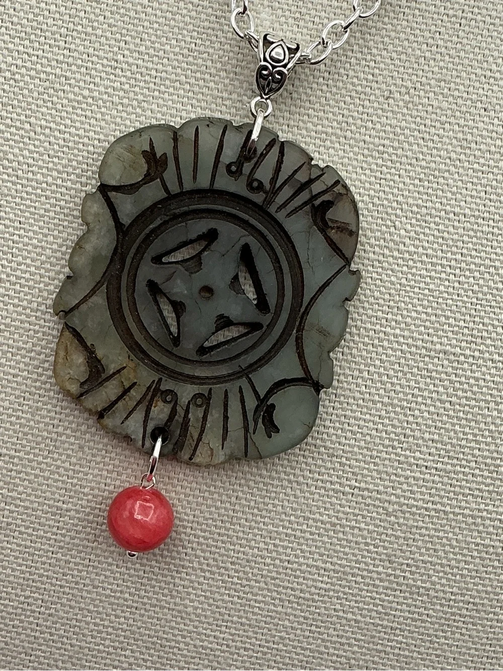 Vintage pendant vintage carved